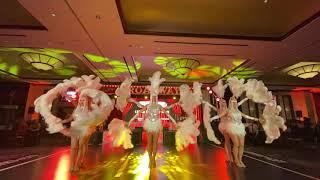 Showgirls in white video dance show