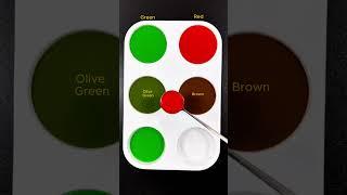 Create 4 colors from 2 colors Green + Red #mix #asmr