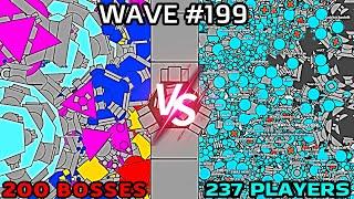 ARRAS.IO 200 PLAYERS VS 200 MASSIVE BOSSES - BEAT 200 SIEGE WAVES