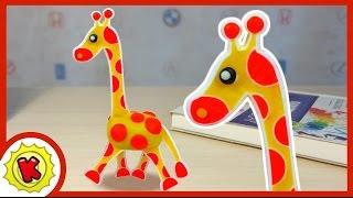 Лепим из пластилина ЖИРАФА. Мультфильм. Giraffe in Plasticine. Play-Doh