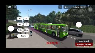 Roblox OneSkyVed’s Trolleybuses Place (indev) Doing a tiny bit of route 6+Articulated trolley starts