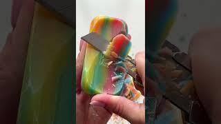 Satisfying Rainbow Soap Carving ASMR 