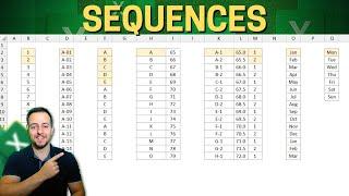 How to Make a Sequence with Letters in Excel | Numerical Sequences, Codes, IDs, SKus...