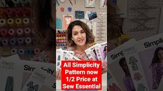 1/2 Price Simplicity Patterns @SewEssential #shorts