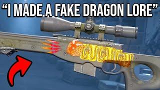 "i just made a fake awp dragon lore"