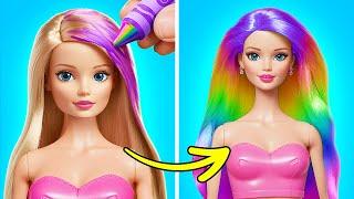 Barbie Total Makeover from Jail! Cute Tiny Crafts & DIY by 123 GO!