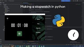 Making a stopwatch using Python ! | PyQt5 and Qt designer | Making a GUI stopwatch |With source code