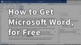 Download microsoft word for free.