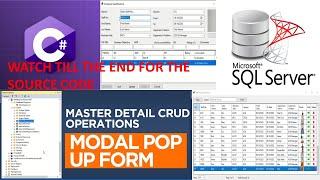 C# WinForms with SQL Server | Master-Detail Modal Popup CRUD Operations | With Source Code | Part 2