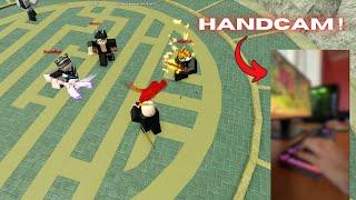 Fighting TEAMERS In ZO SAMURAI + HANDCAM (Roblox)