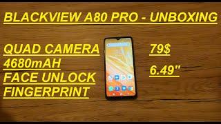 Blackview A80 PRO-Unboxing!Impressive for Only 79$!Quad Camera,4680 mAh,6.49''!English