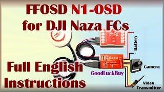 FFOSD N1 OSD for DJI Naza English Instructions Setup FPV GoodLuckBuy