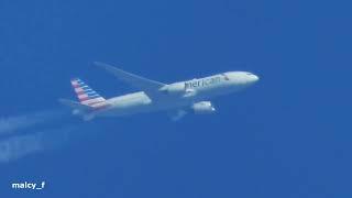 Zooming in on.....American Airlines Boeing 777-200  with Nikon P1000