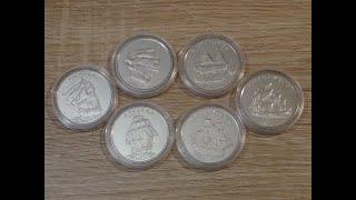 Челлендж. Парусники на монетах / Sailboats on the coins