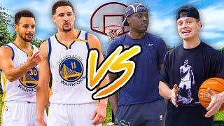 Lethal Shooter & Austin Mills vs. Steph Curry & Klay Thompson!! (Social Media vs. the NBA!!)