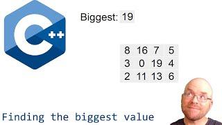 C++ Tutorial: find the max value in a 2D array