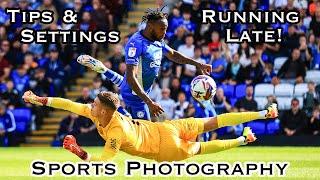 Running late! Not the usual set but it's goals that matter. Sports Photography tips & settings