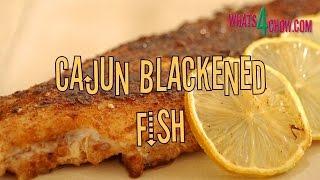 Cajun Blackened Fish. How to make the Cajun spice mix, coat the fish and cook it to perfection.