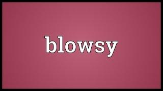 Blowsy Meaning