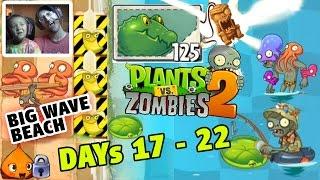 Mike & Dad play PVZ 2: Guacodile is Awesome! BIG WAVE BEACH Days 17, 18, 19, 20, 21, 22