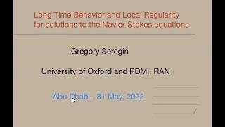 Gregory Seregin, Mathematical Institute, Oxford University