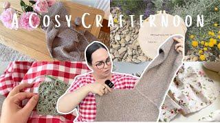 Craft With Me! Sewing, Crochet, Embroidery & Knitting | A Cosy Crafternoon Vlog