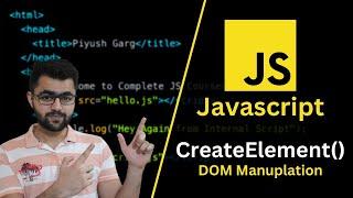 Create Elements dynamically in Javascript - DOM Manipulation Tutorial