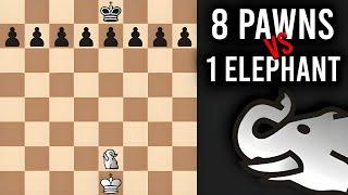 How many PAWNS are needed to defeat 1 Elephant ? ║Fairy Chess Part 3