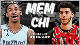 Memphis Grizzlies vs Chicago Bulls Full Game Highlights | Oct 28 | 2025 NBA Season