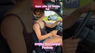 1000hp Stick Shift ProCharged Foxbody - Quick 1/2 Throttle Pull #streetcar 