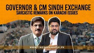 Governor & CM Sindh Exchange Sarcastic Remarks on Karachi Issues | Mazar-e-Quaid Visit | Karacchi