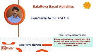 UiPath Excel export to PDF , XPS