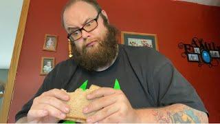Nerdy Hillbilly tries Weird Food combination: Peanut Butter and Onion Sandwich
