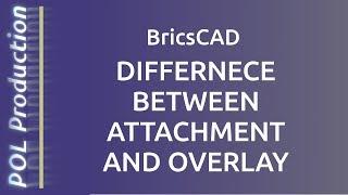 BricsCAD: Differnece Between Attachment and Overlay - External Reference