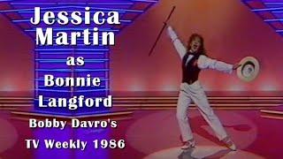 Jessica Martin as Bonnie Langford - Bobby Davro's TV Weekly 1986