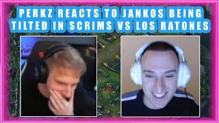 Perkz Reacts to JANKOS Being TILTED in SCRIMS vs LOS RATONES 