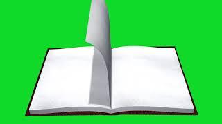 Book Page Flip Animation | Book Opening Animation Green Screen Video Effect HD