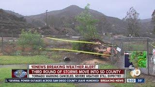 Rain damage in North County San Diego