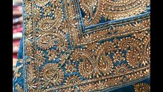 AR-244 Wedding Wear Designer Saree || Zari Work || Stone || Arang Saree