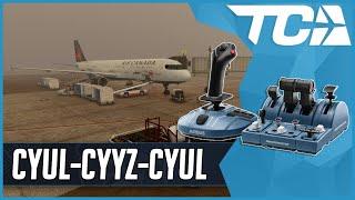 Flying the Fenix A321 into Toronto | Real World Air Canada OPS | Thrustmaster TCA Airbus