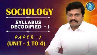 Sociology Optional | Syllabus Class 1 | Mr. S.Sivarajavel Director | Sivarajavel IAS Academy