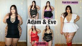 Adam & Eve PLUS SIZE Lingerie Try-On Haul | Posi Claudia