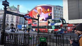 LONDON WINTER WALK 2025 | REGENT STREET, OXFORD STREET WALKING TOUR | LONDON STREET WALK 4K