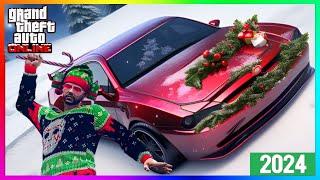 NEW Rare Christmas Gifts, FREE Xmas Car, BEER Hats, MONEY Methods, GTA 5 DLC 2024(GTA Online Update)