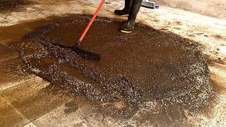 The dirtiness of this rug is beyond belief, changing the muddy rug | Carpet Cleaning Satisfying ASMR