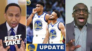FIRST TAKE | Stephen A. & Shannon on Giannis Future: "Warriors will bring Antetokounmpo join Curry"