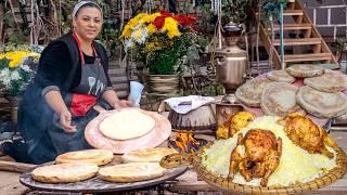 Azerbaijani Lady Made 4 Types of Food in 7 Hours!