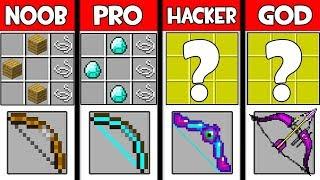 Minecraft - NOOB vs PRO vs HACKER vs GOD : SUPER BOW in Minecraft ! AVM SHORTS Animation