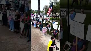 Out getting footage for the news stations today at the Hands Off protest Valparaiso, Indiana.