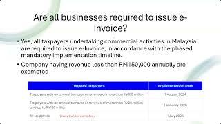 Who Need to Submit E invoice to LHDN /IRBM